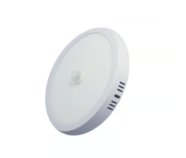 Motion Sensor Round Panel Light - White